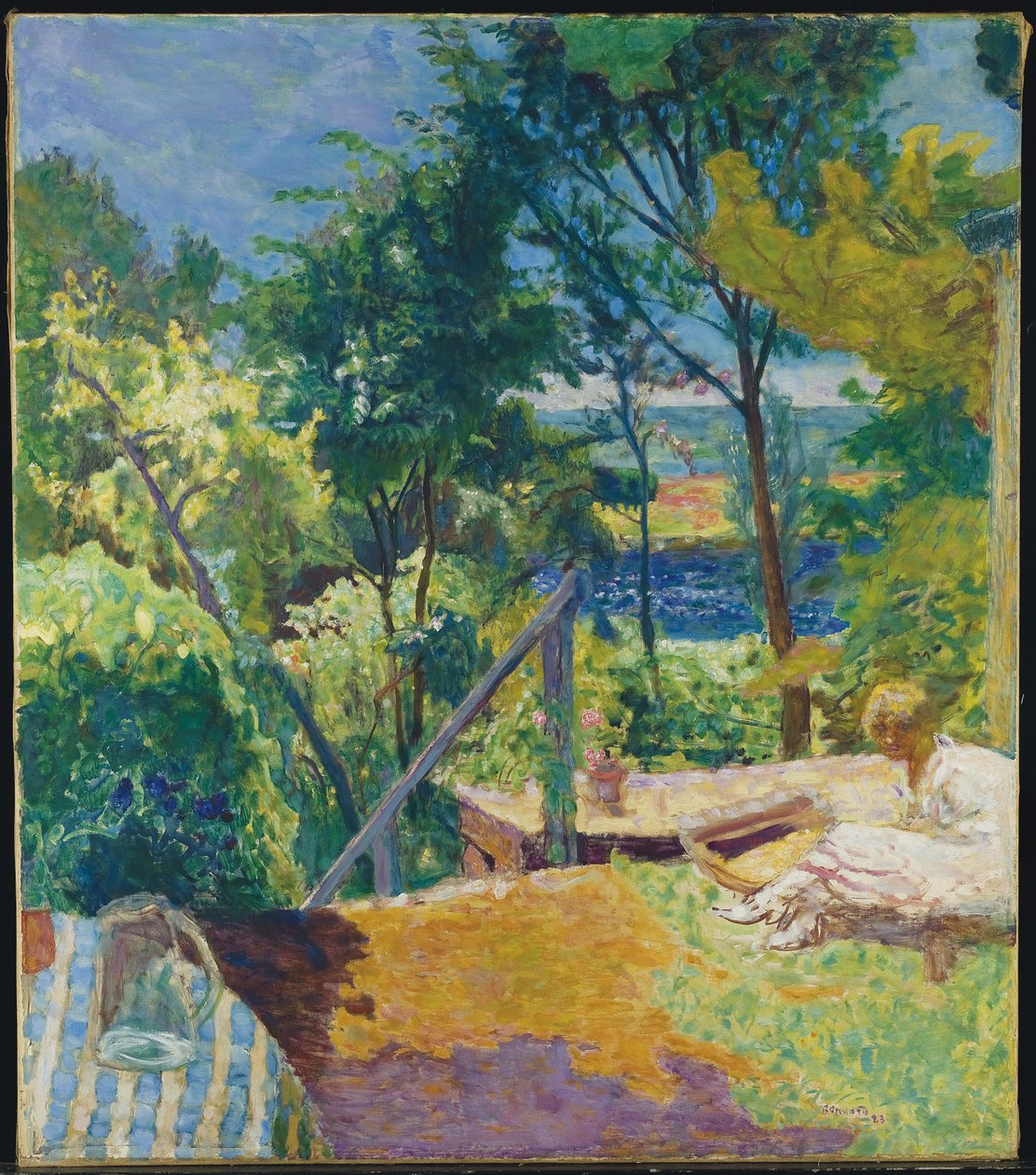 Terrasse ved Vernon, 1923 af Pierre Bonnard