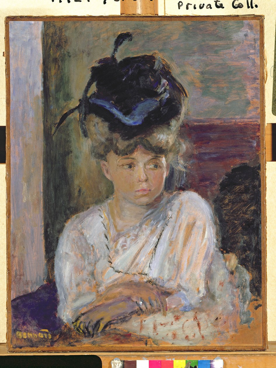 Den blå båndhat, 1912 af Pierre Bonnard