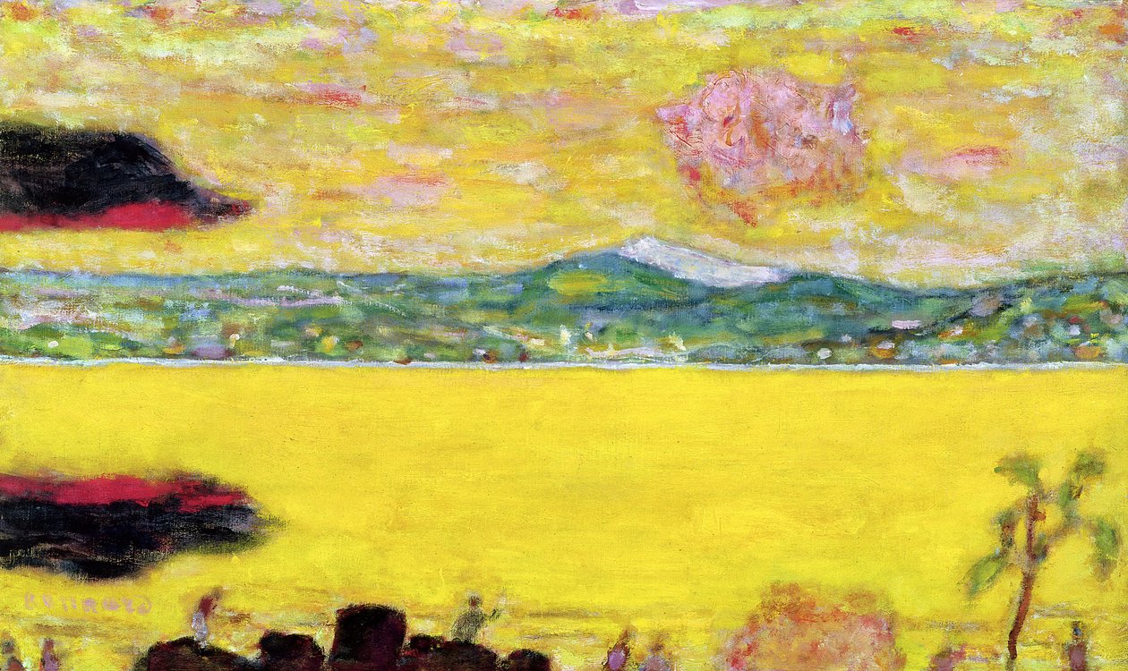 St. Tropez-bugten ved solnedgang, 1937 af Pierre Bonnard