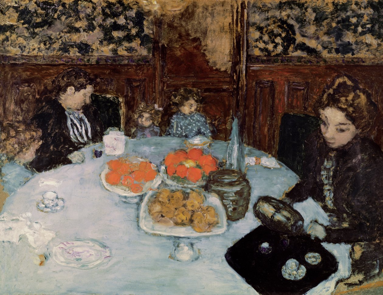 The Luncheon, 1899 (olie på pap) af Pierre Bonnard