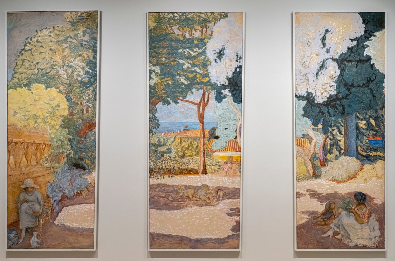 Middelhavet. Triptykon. Studerer i Saint-Tropez af Pierre Bonnard