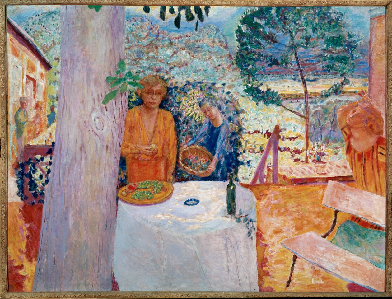 The terrace at Vernon (maleri på lærred) af Pierre Bonnard