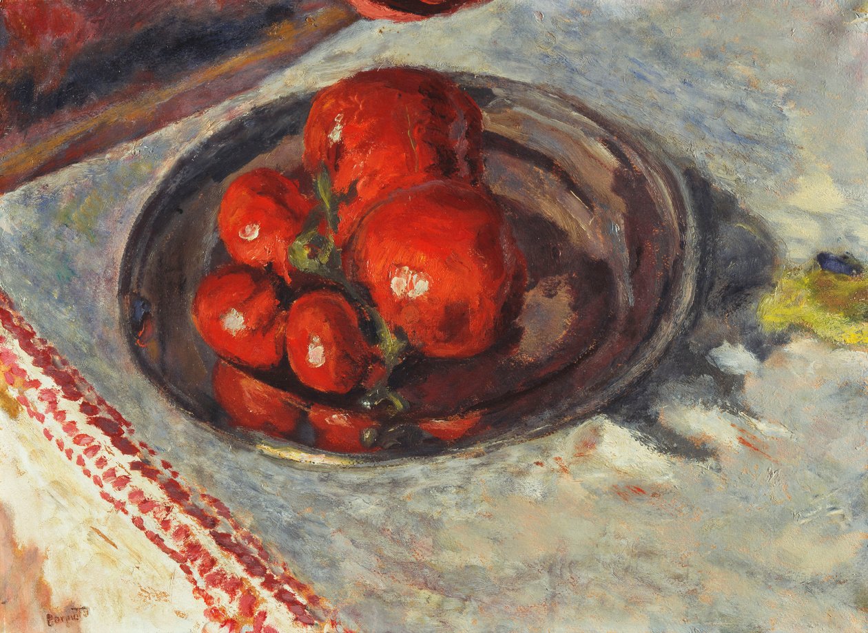 Tomater; Tomates, ca. 1924 (olie på papir lagt på lærred) af Pierre Bonnard