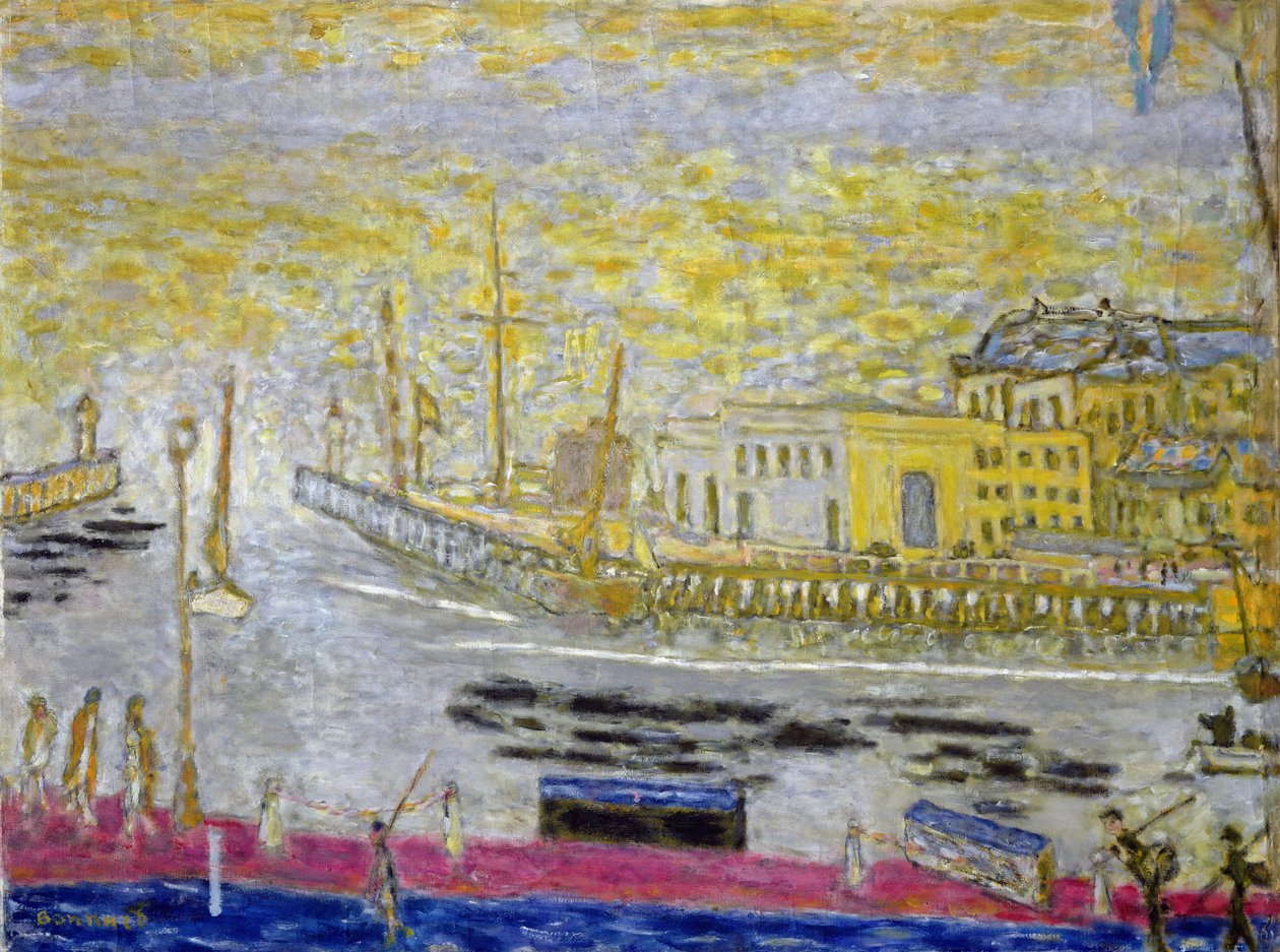 Trouville, udgangen til havnen, 1938-45 af Pierre Bonnard