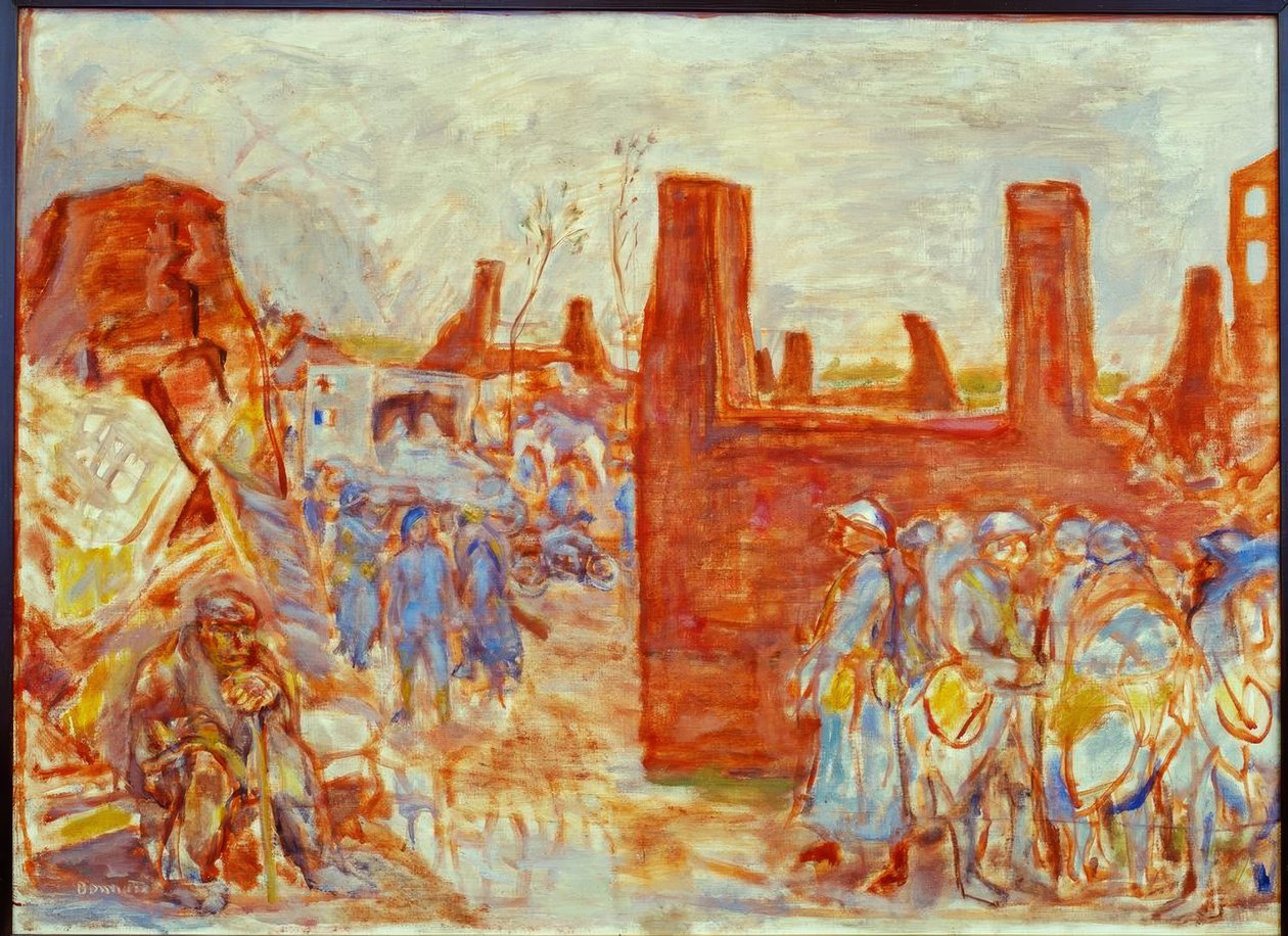 Ødelagt landsby omkring Ham af Pierre Bonnard