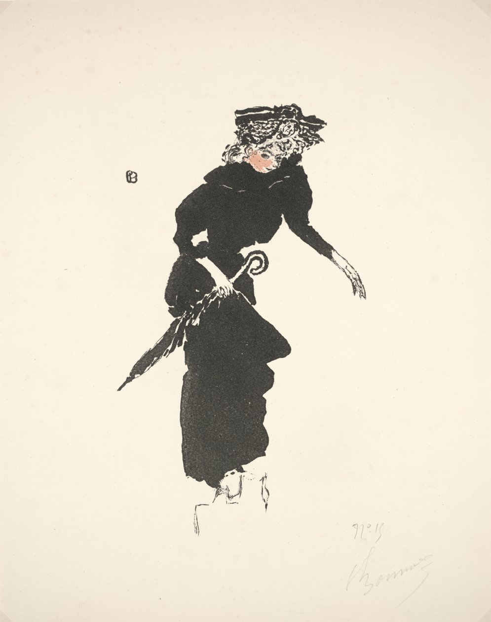 Kvinde med en paraply af Pierre Bonnard
