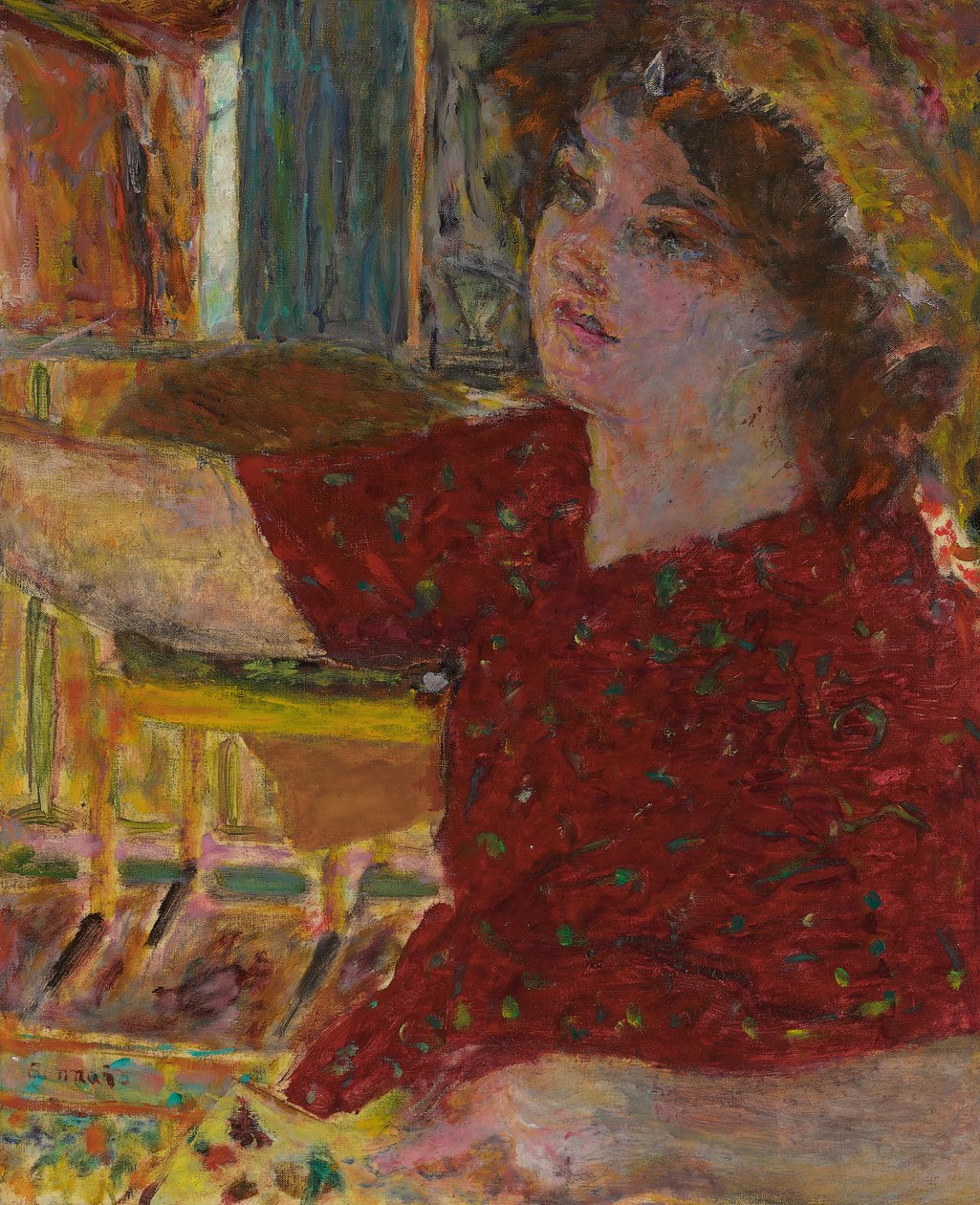 Ung kvinde maleri; Ung kvinde maler af Pierre Bonnard