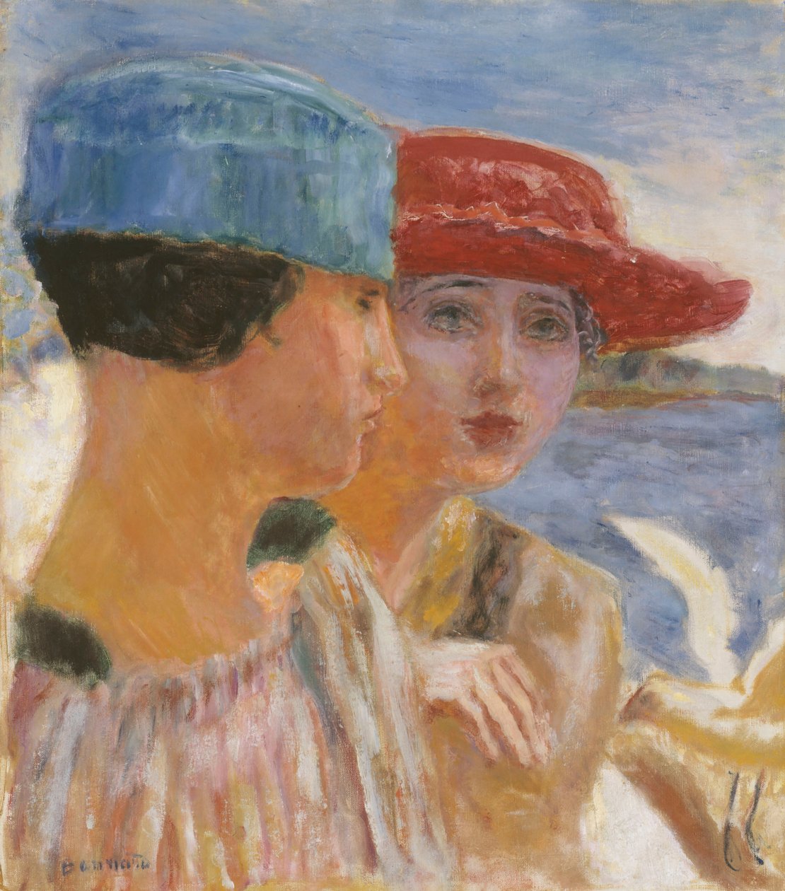 Unge piger med en måge, 1917. af Pierre Bonnard