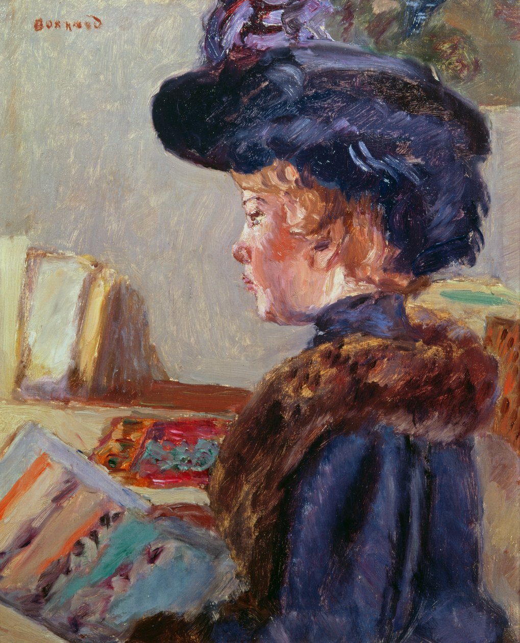 Ung kvinde udskrivning af Pierre Bonnard