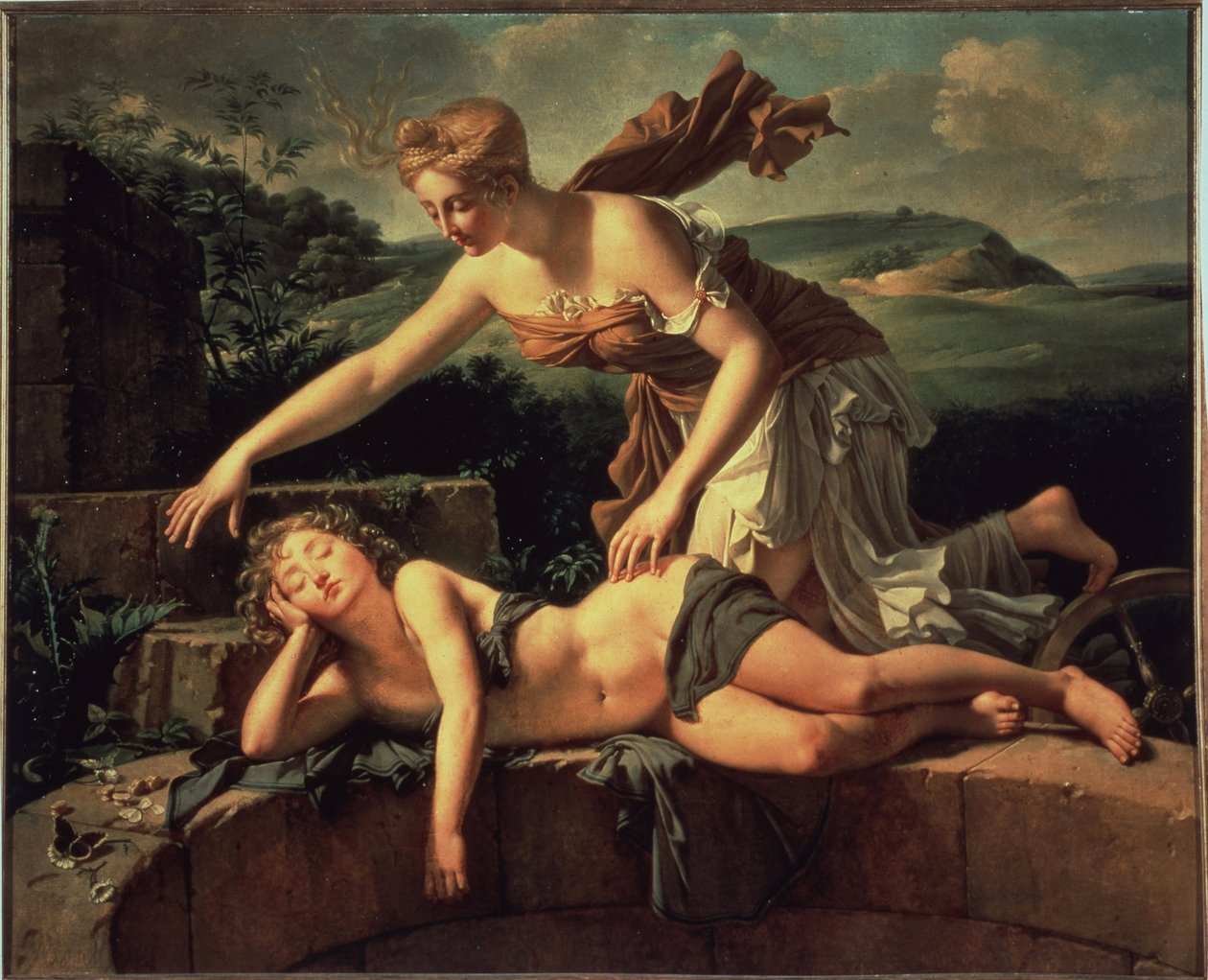 Barnet og Formuen. Maleri af Pierre Bouillon (1776 - 1831) af Pierre Bouillon