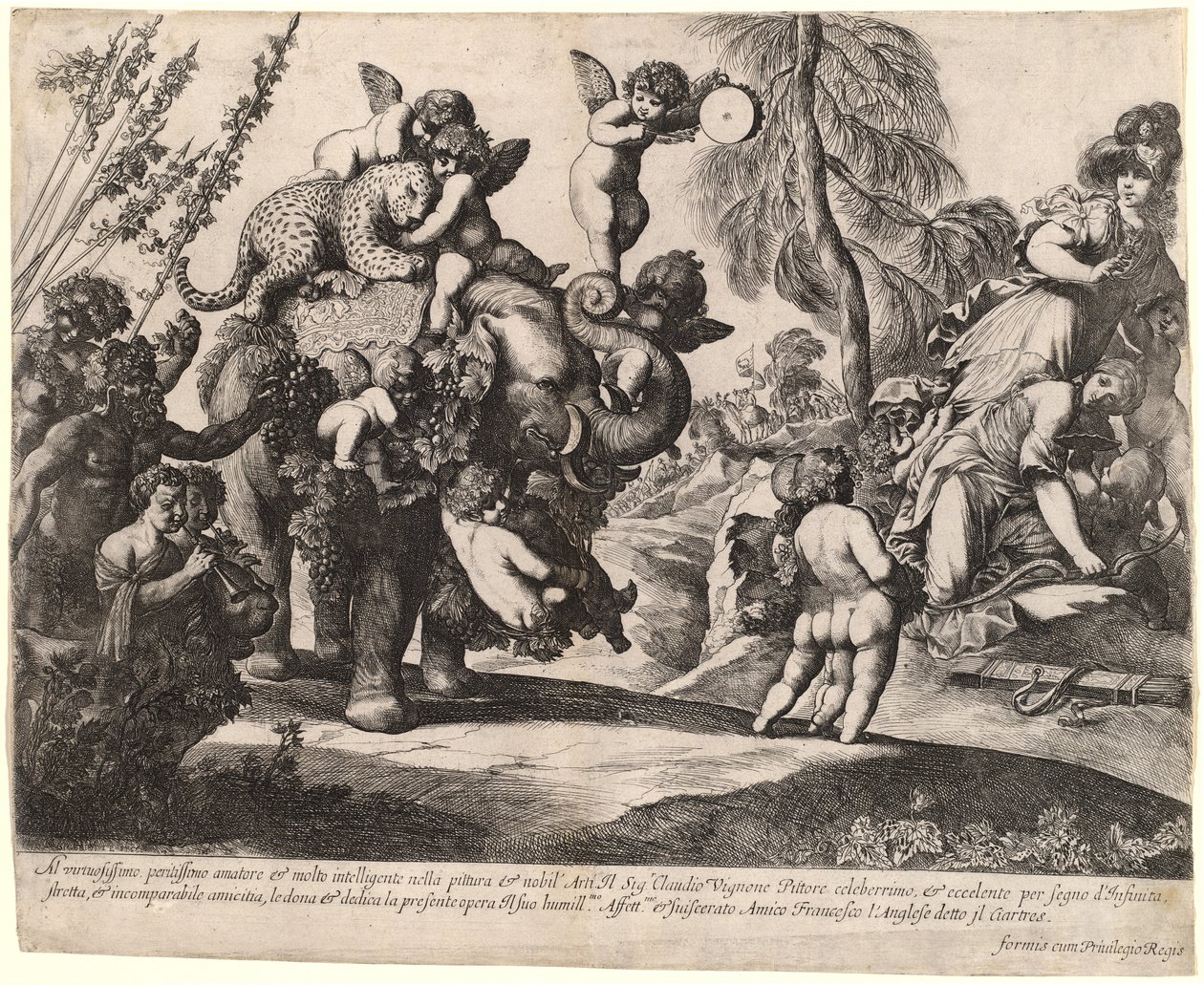 Bacchus med Diana og Minerva af Pierre Brebiette