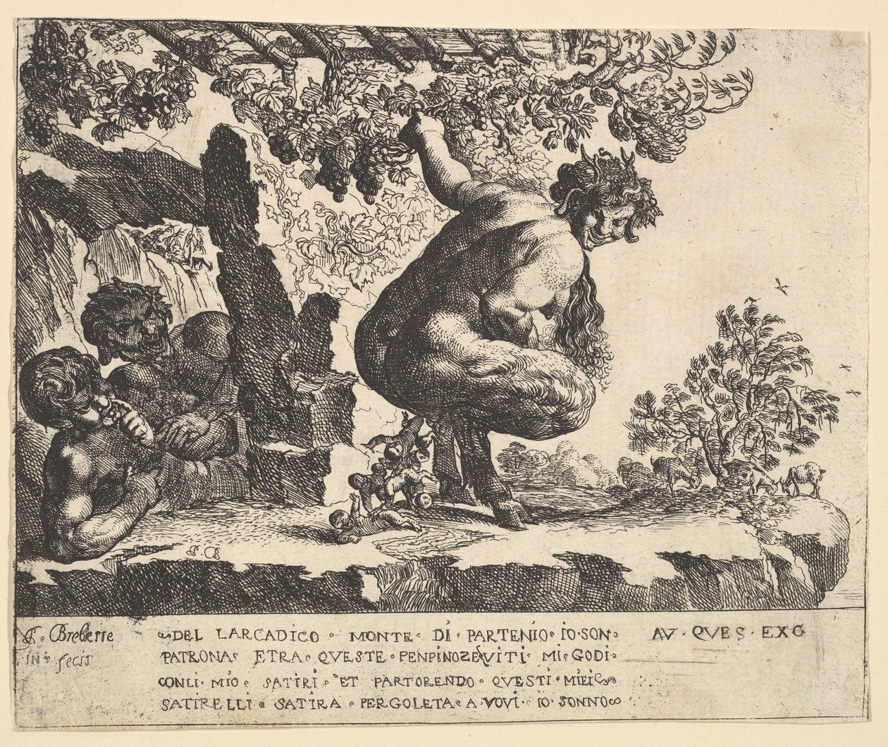 Satyrernes fødsel, 1610-42. af Pierre Brebiette