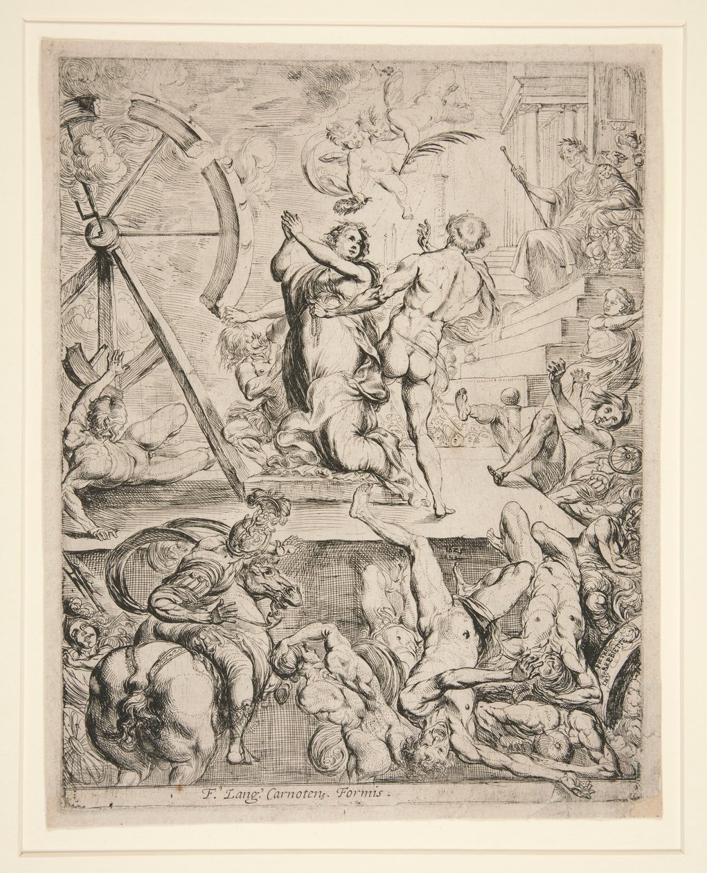 Sankt Katarina af Alexandrias martyrium af Pierre Brebiette
