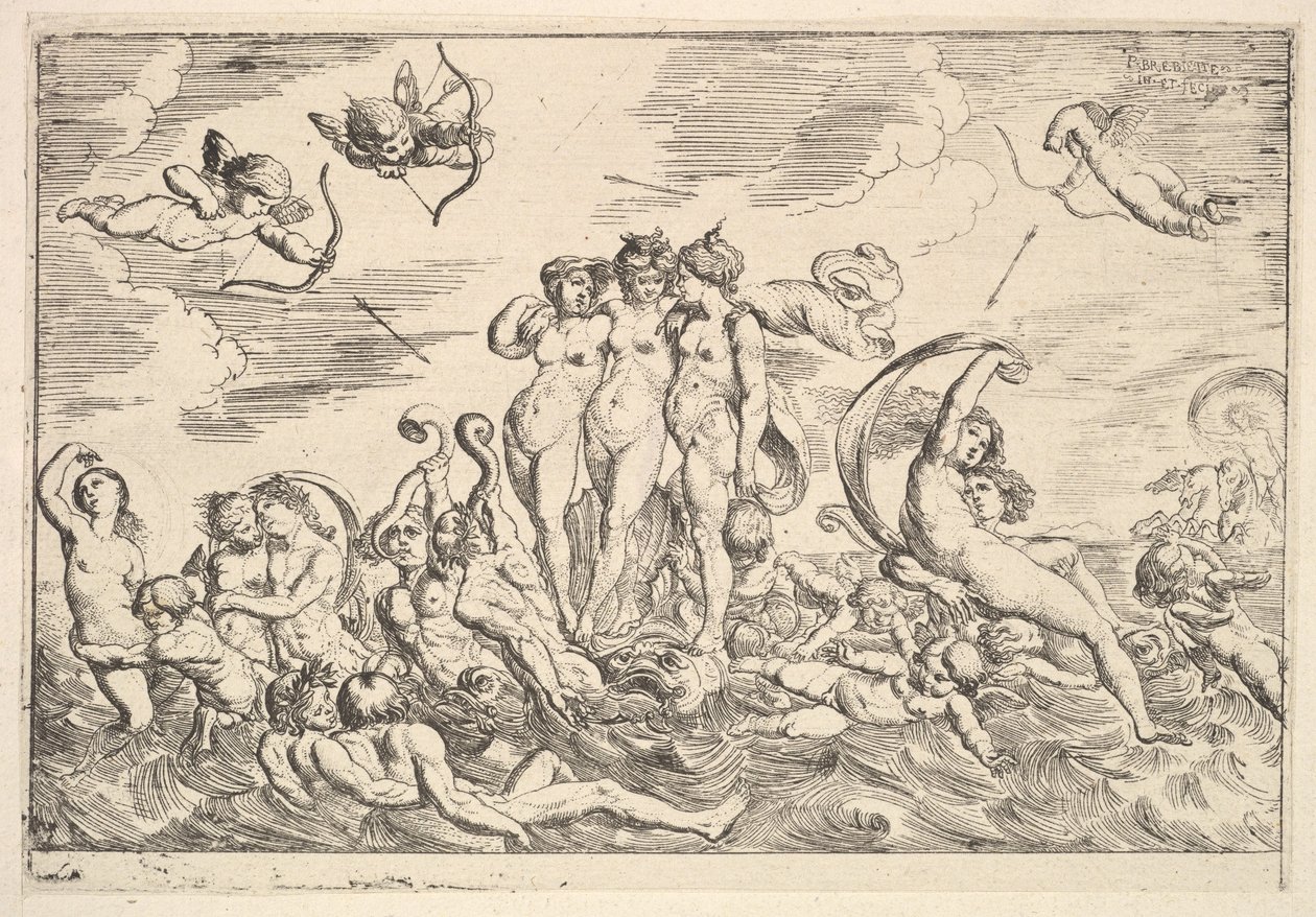 Triumf af Galatea, 1610-42. af Pierre Brebiette