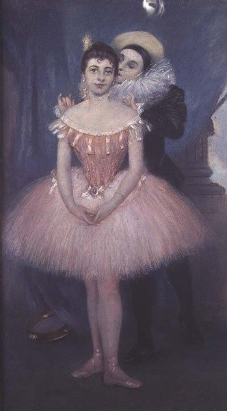 Pjerrot og danseren af Pierre Carrier Belleuse