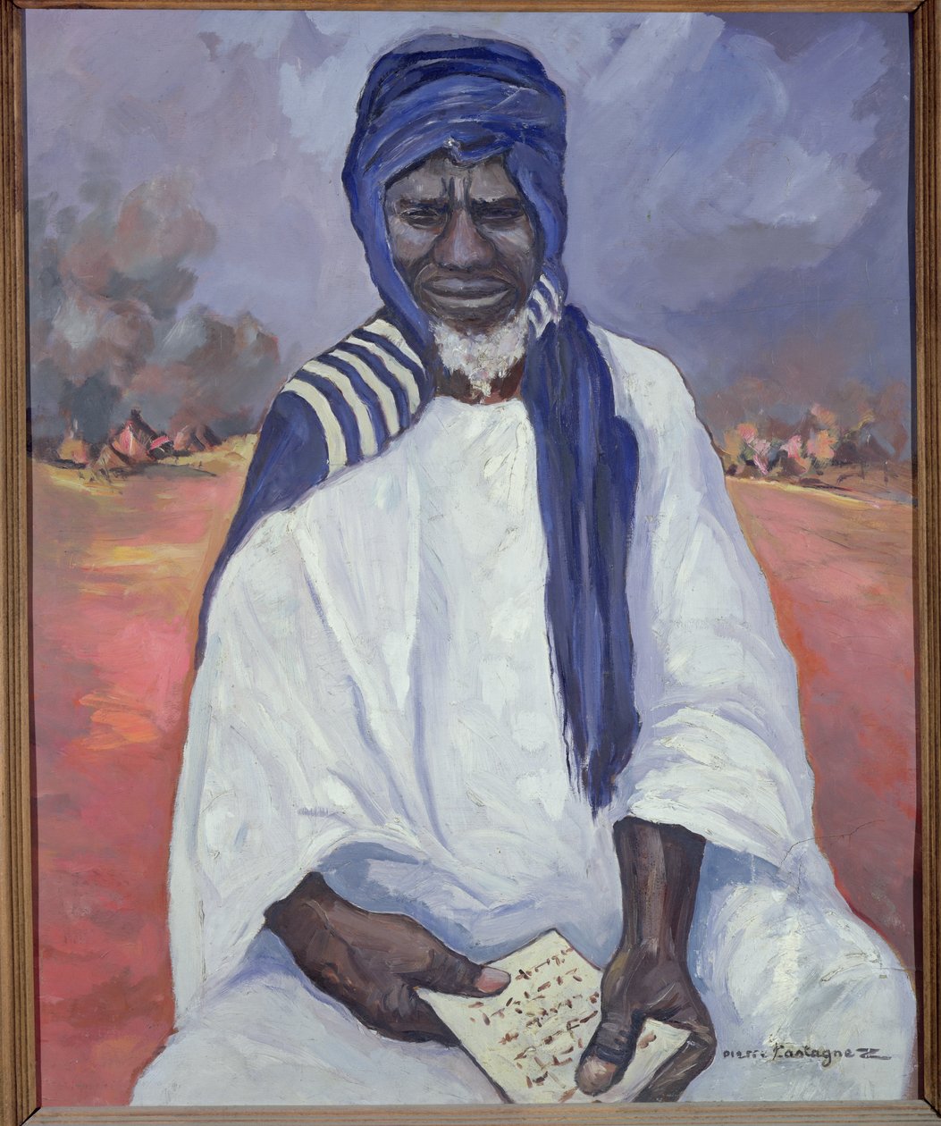 Portræt af Amami Samori Toure (ca. 1830-1900) (olie på lærred) af Pierre Castagnez