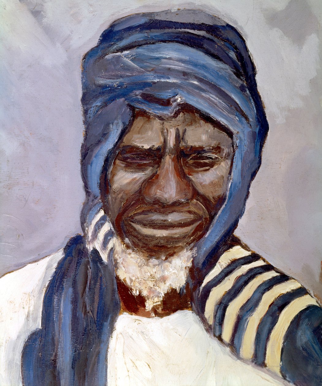 Portræt af Samory Toure, ca. 1870-1890 (maleri) af Pierre Castagnez