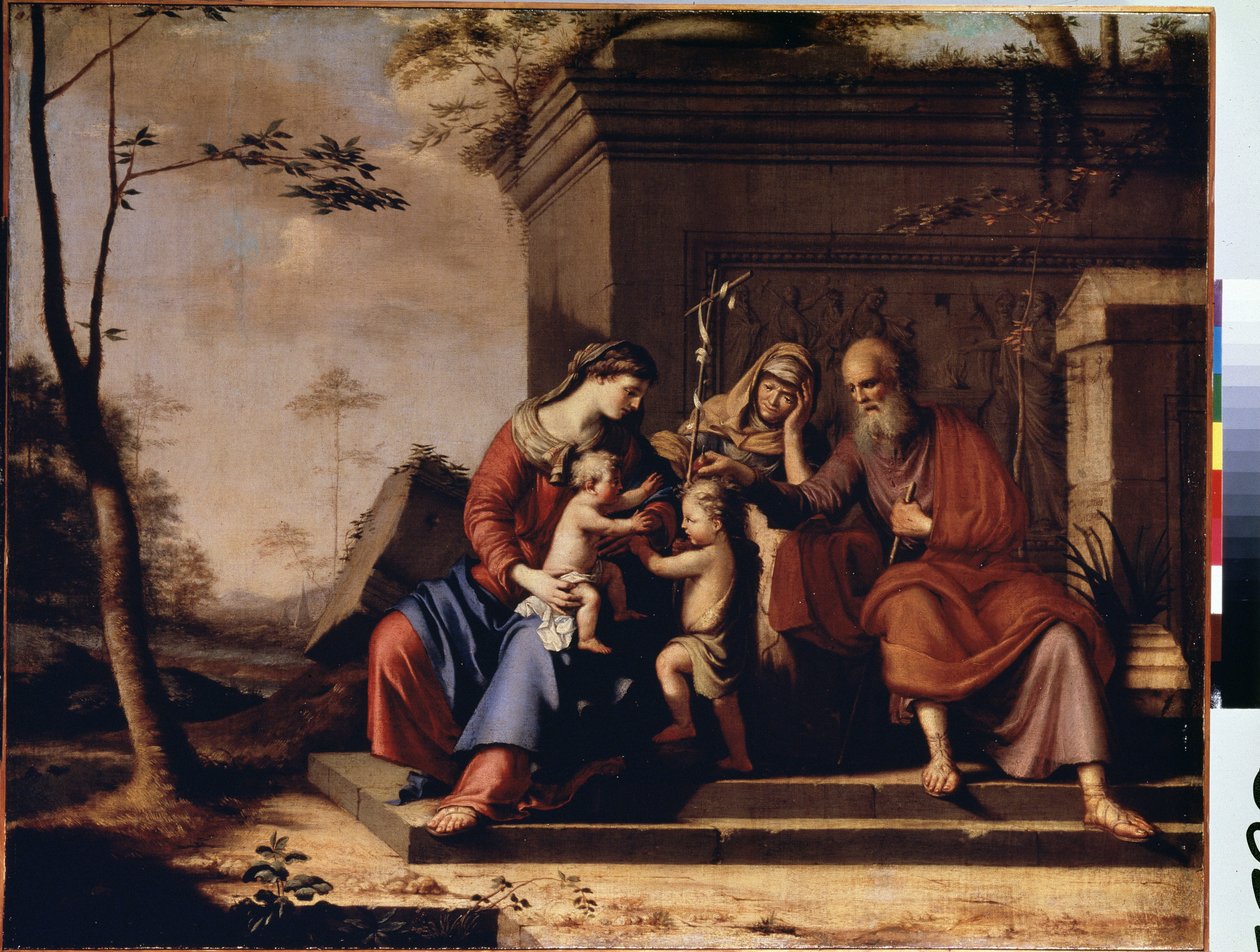""Den hellige familie"" Maleri af Pierre Cauchy (?-1687) 1655 Dim. 78x106 cm Eremitagemuseet, Sankt Petersborg, Rusland af Pierre Cauchy