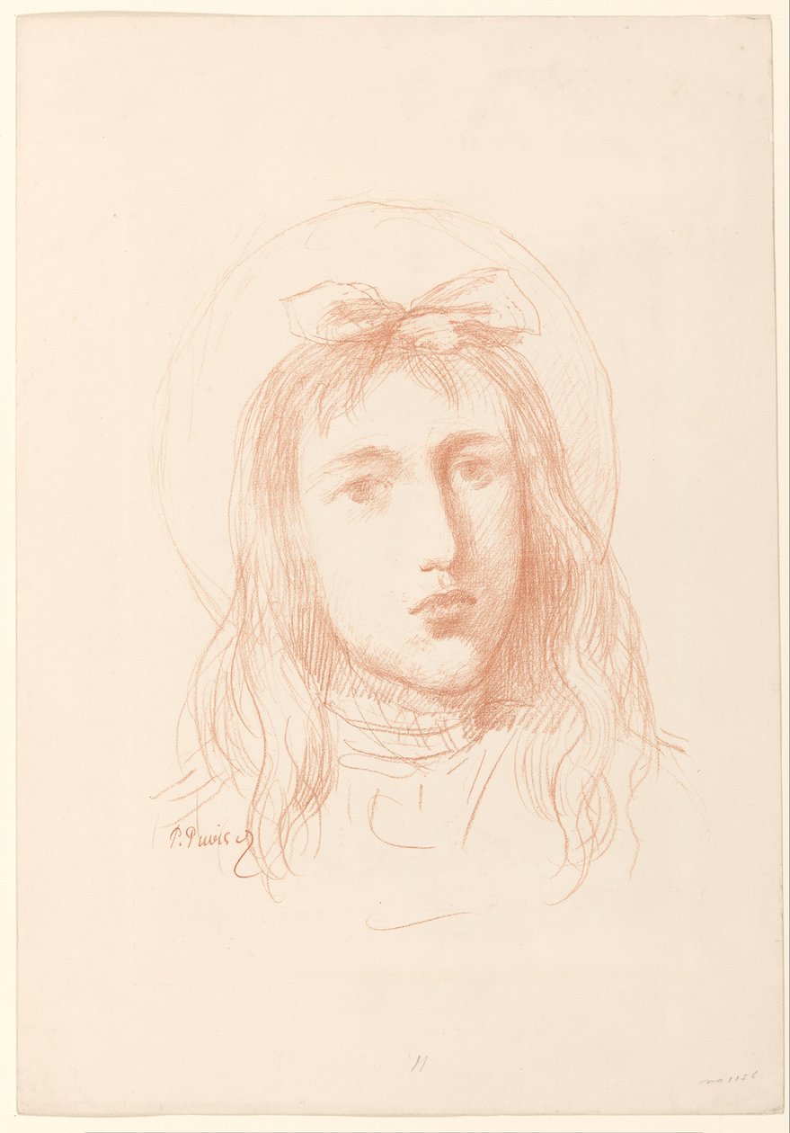 Hovedet af en pige af Pierre Cécile Puvis de Chavannes