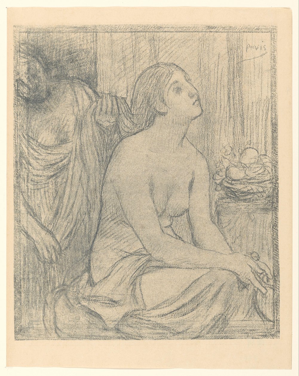 Kvinde ved sit toilet af Pierre Cécile Puvis de Chavannes