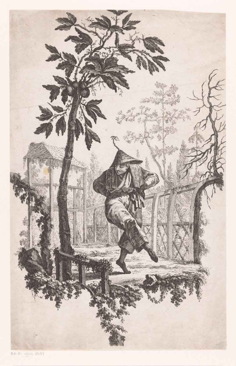 dansende mand Tolv måneder (serietitel) af Pierre Charles Canot