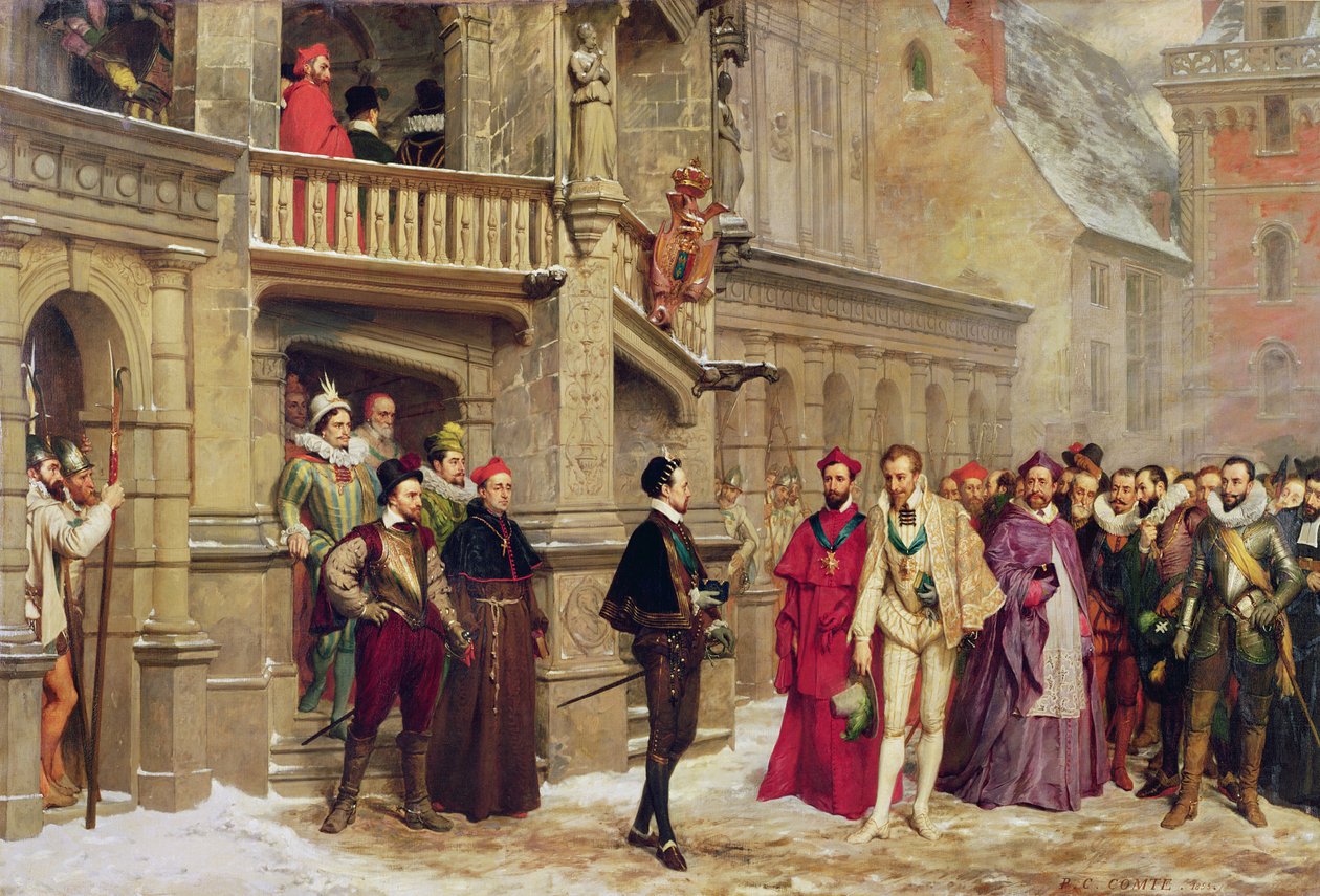 Henri III og Duc de Guise, 1855 af Pierre Charles Comte