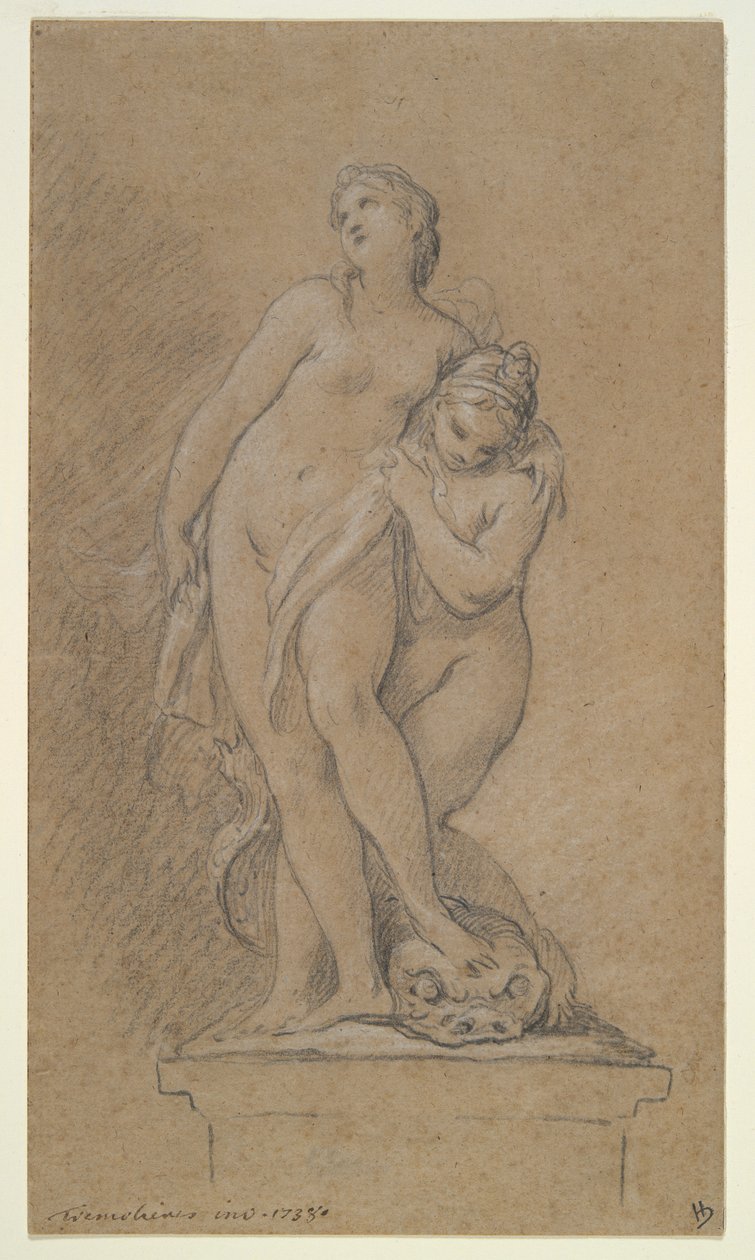 Venus støttet af en Nereid af Pierre Charles Tremolieres