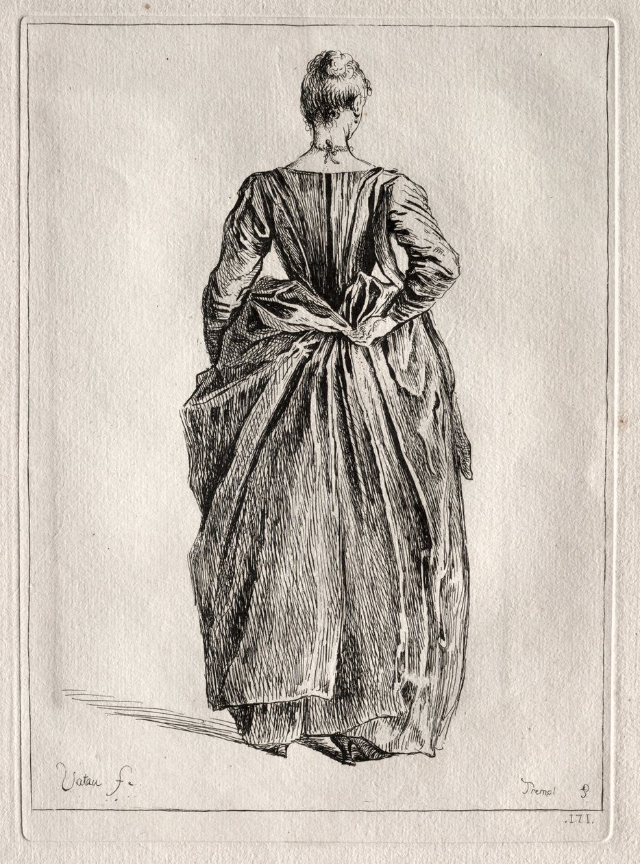 Studie af en kvinde bagfra af Pierre Charles Trémolière