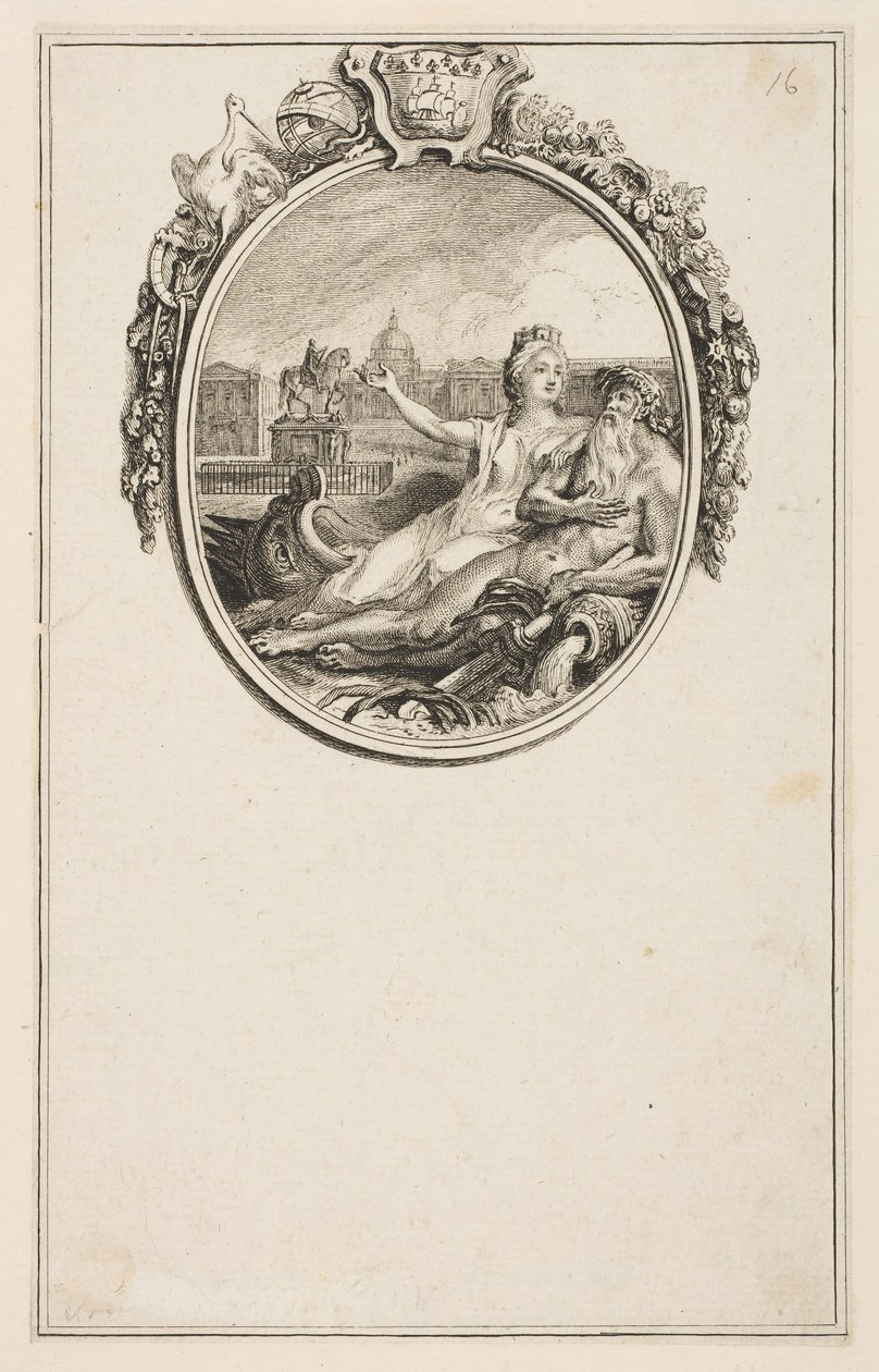 Indvielse af rytterstatuen af ​​Ludvig XV, 1766. af Pierre Chenu