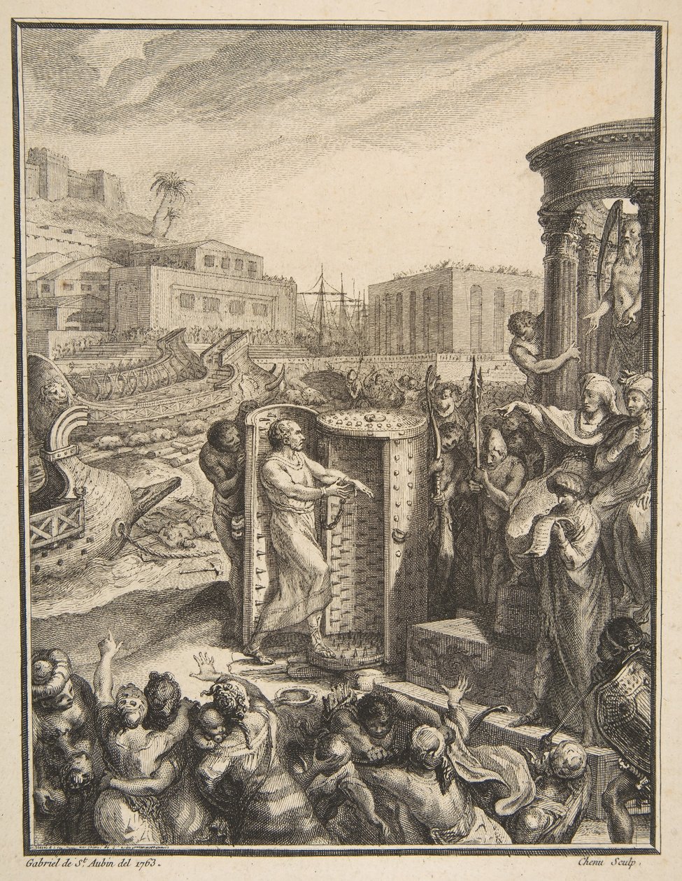 Regulus dømt til den mest forfærdelige tortur, 1700-tallet. af Pierre Chenu