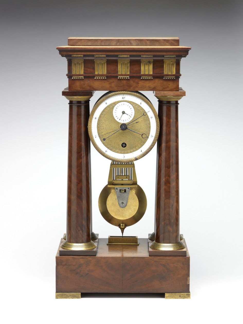 Decimalur, ca. 1798-1805 (fyr, messing og emalje) af Pierre Daniel Destigny