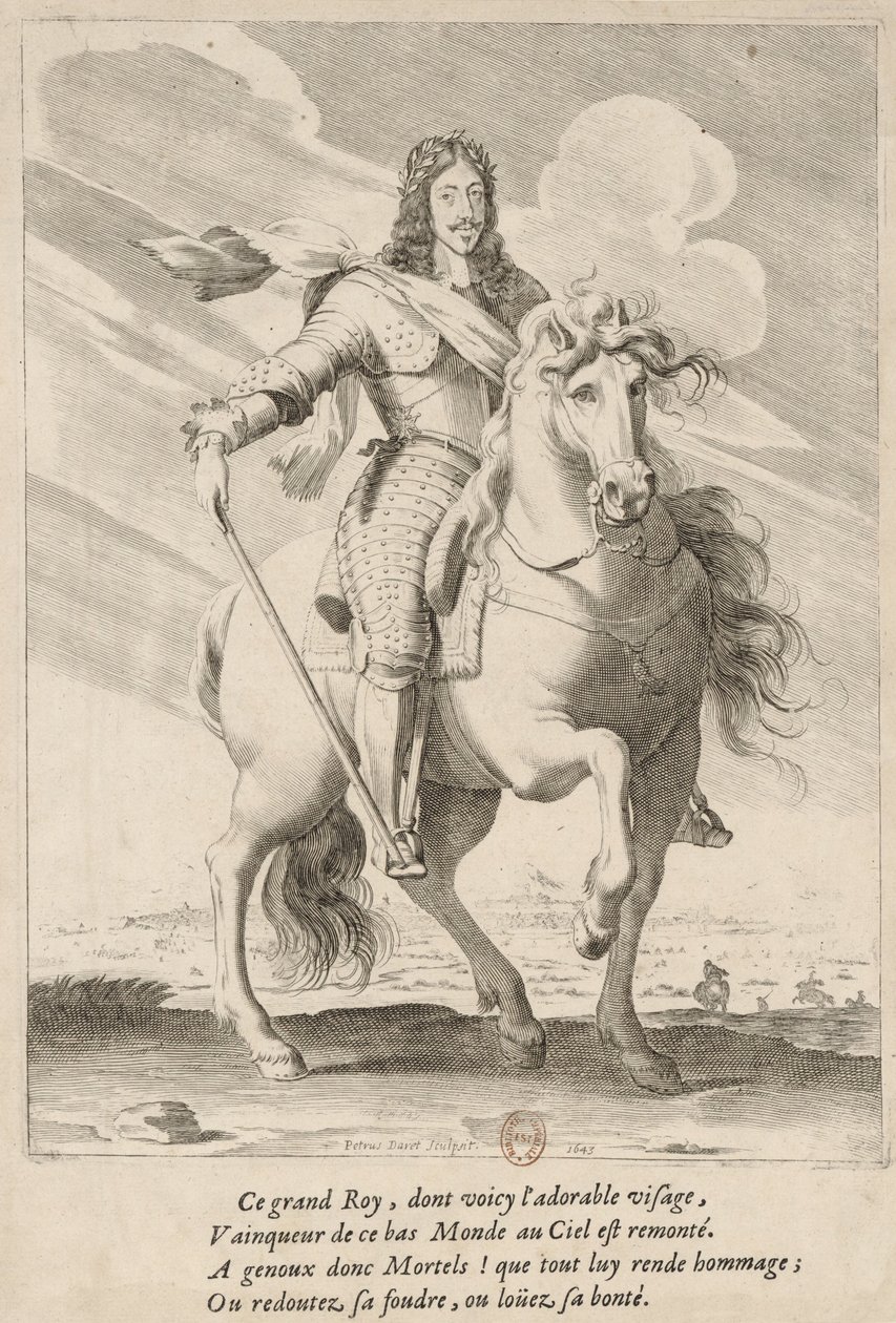 Rytterportræt af Ludvig XIII af Frankrig af Pierre Daret