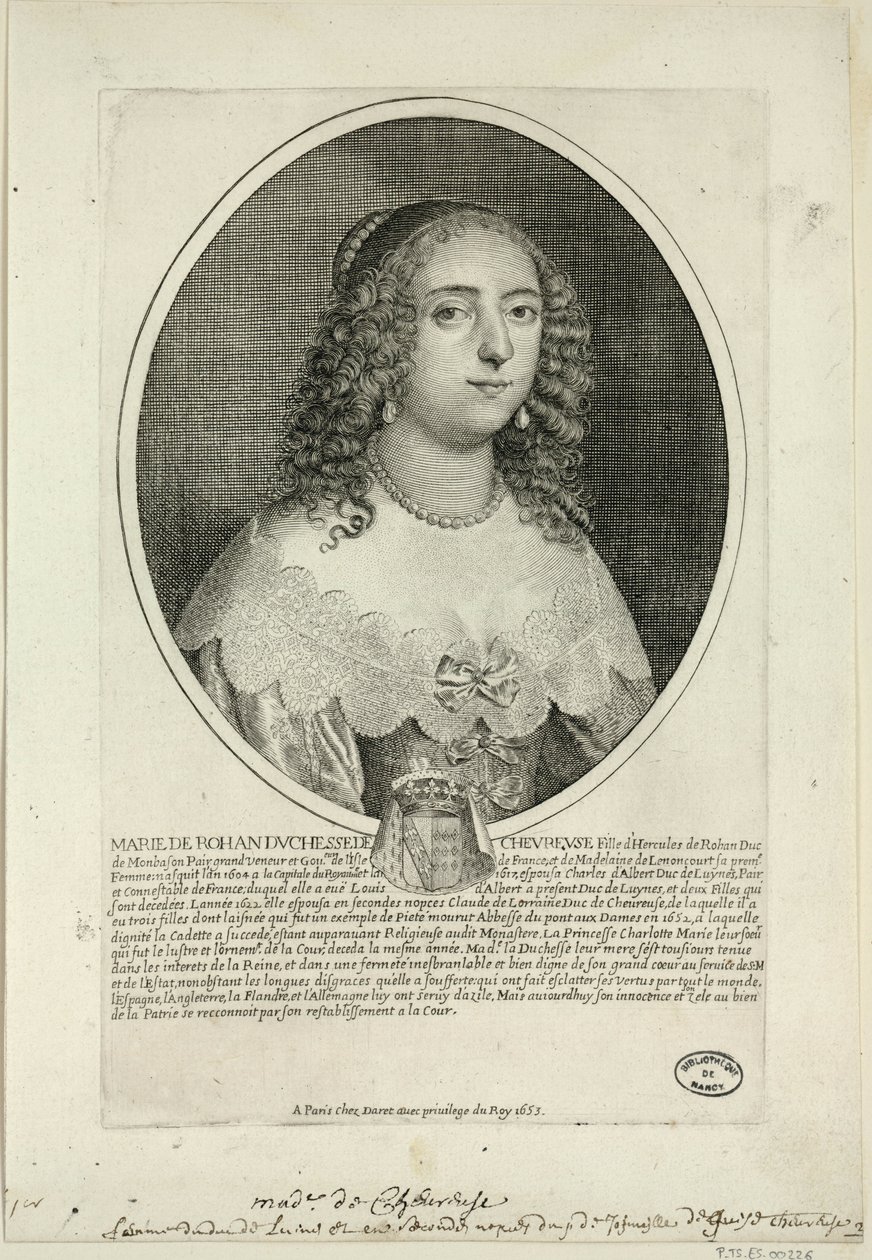 Marie de Rohan, hertuginde af Cheuvreuse af Pierre Daret