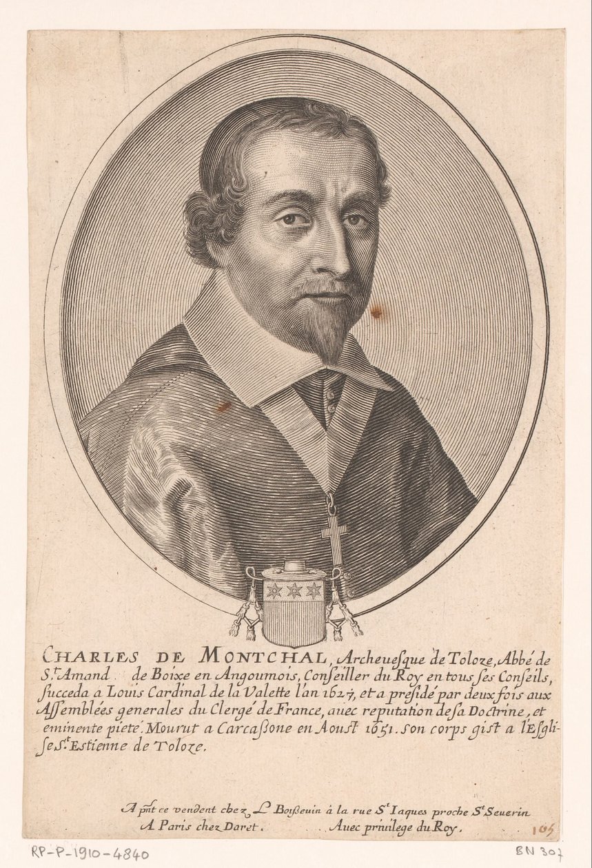 Portræt af Charles de Montchal af Pierre Daret