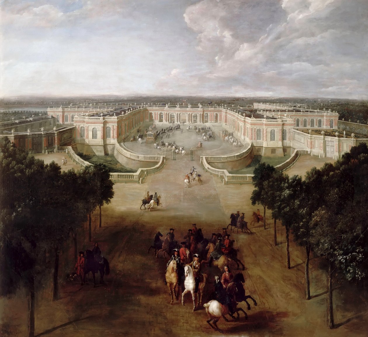 Udsigt over Grand Trianon fra Avenue af Pierre Denis II Martin