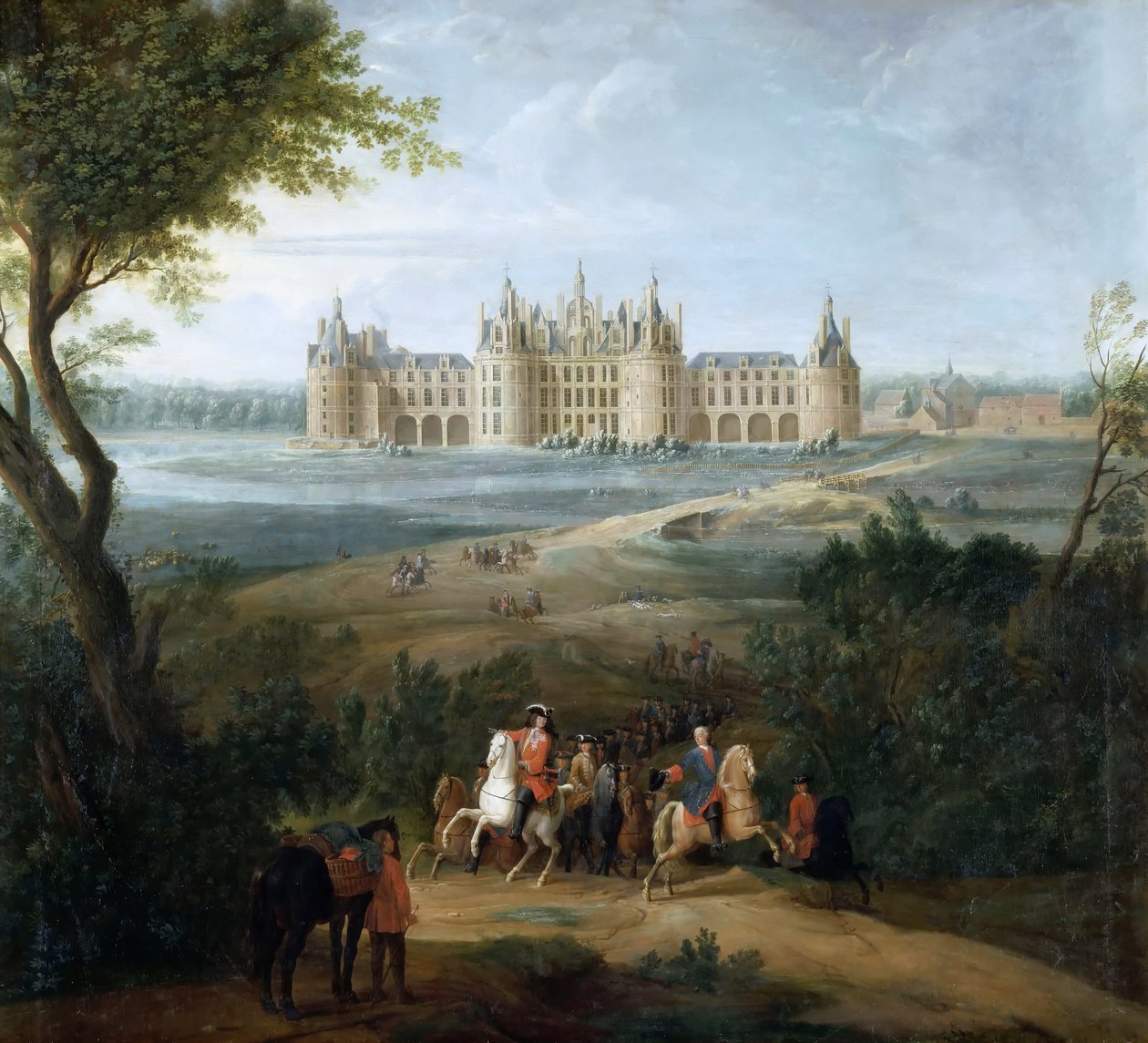 Udsigt over château de Chambord, fra parken af Pierre Denis II Martin