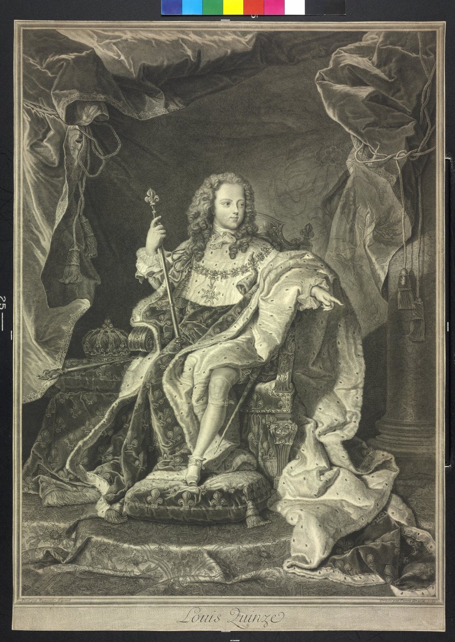 Kongen af Frankrig Louis XV af Pierre Drevet