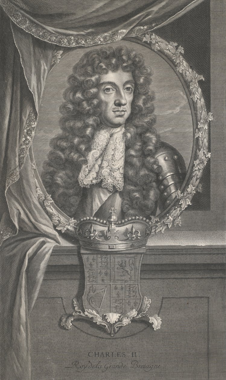 Portræt af Karl II af Pierre Drevet