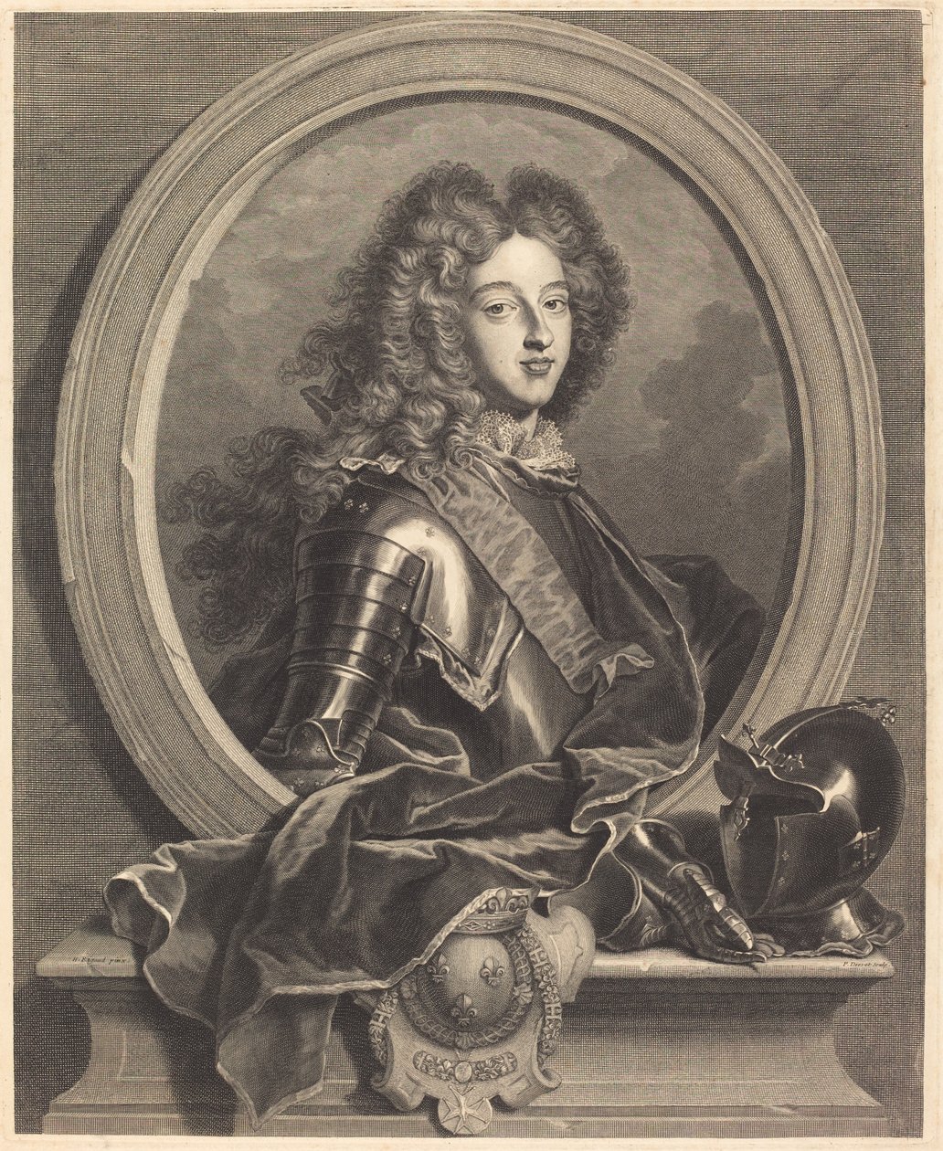 Ludvig af Frankrig, hertug af Bourgogne af Pierre Drevet after Hyacinthe Rigaud