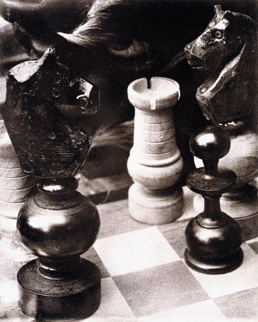 After a Game of Chess, ca. 1930 (olietryk) af Pierre Dubreuil