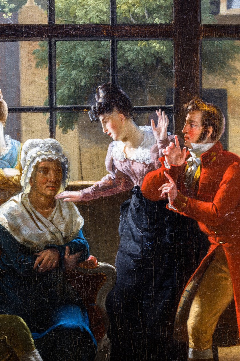 The Cancans hos dørkvinden af Pierre Duval Le Camus