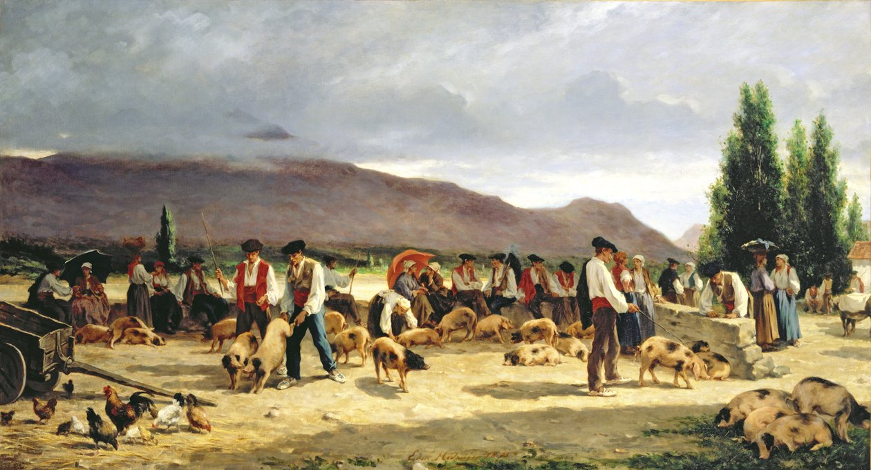 Grisemarkedet, 1875 af Pierre Edmond Alexandre Hedouin