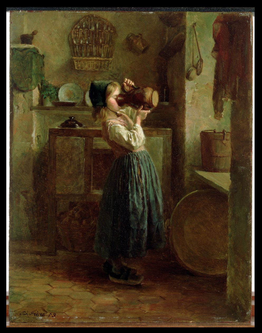 Hjælper sig selv, 1859 af Pierre Edouard Frere