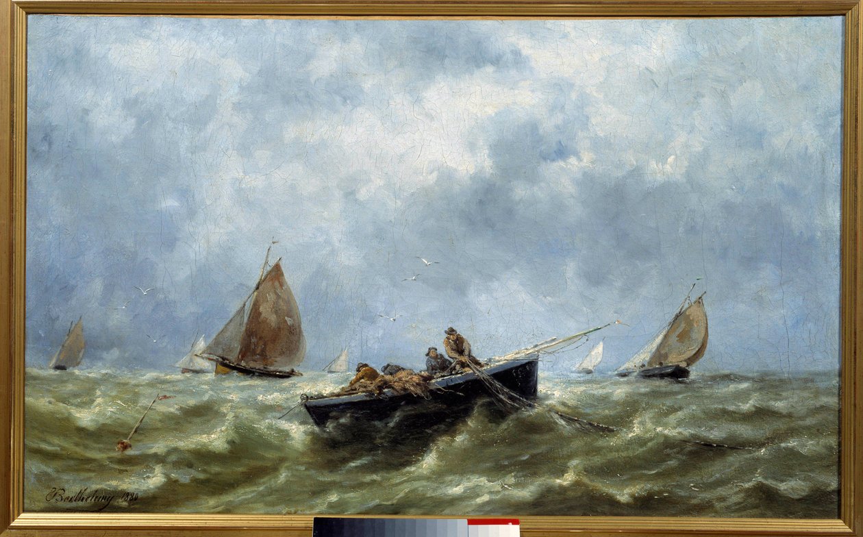 Havfiskere Maleri af Emile Berthelemy (1818-1890) 1880 Fecamp Museum of Newfoundland af Pierre Emile Berthelemy