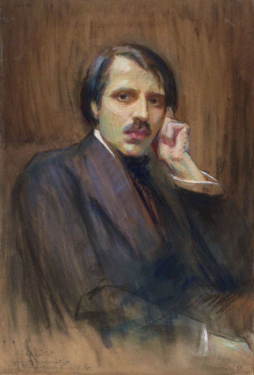 Portræt af pianisten og komponisten Alfred Cortot 1877-1962, 1911. af Pierre Émile Cornillier