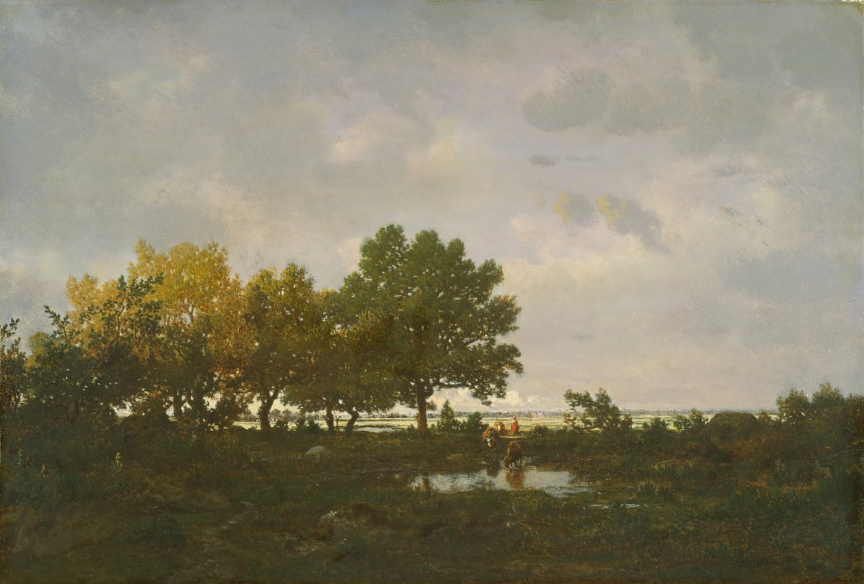 Dammen La Mare, 1855. af Pierre Etienne Theodore Rousseau