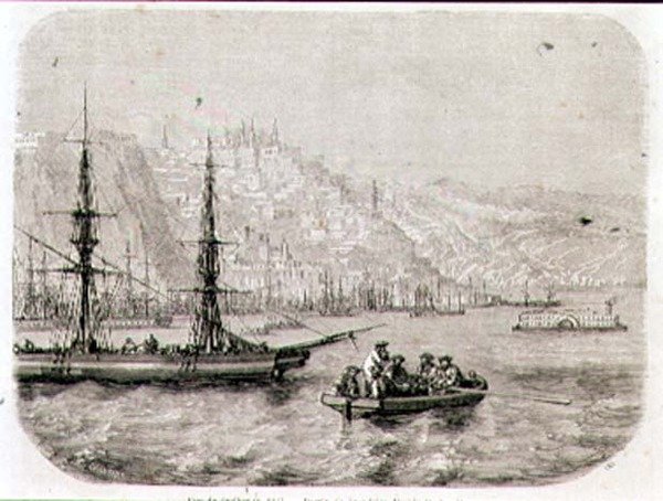 Udsigt over Quebec i 1860