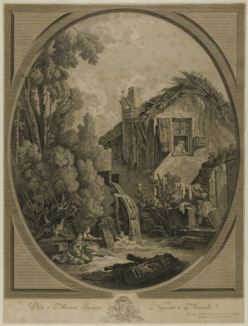 Vindmøllelandskab af Pierre Francois Laurent