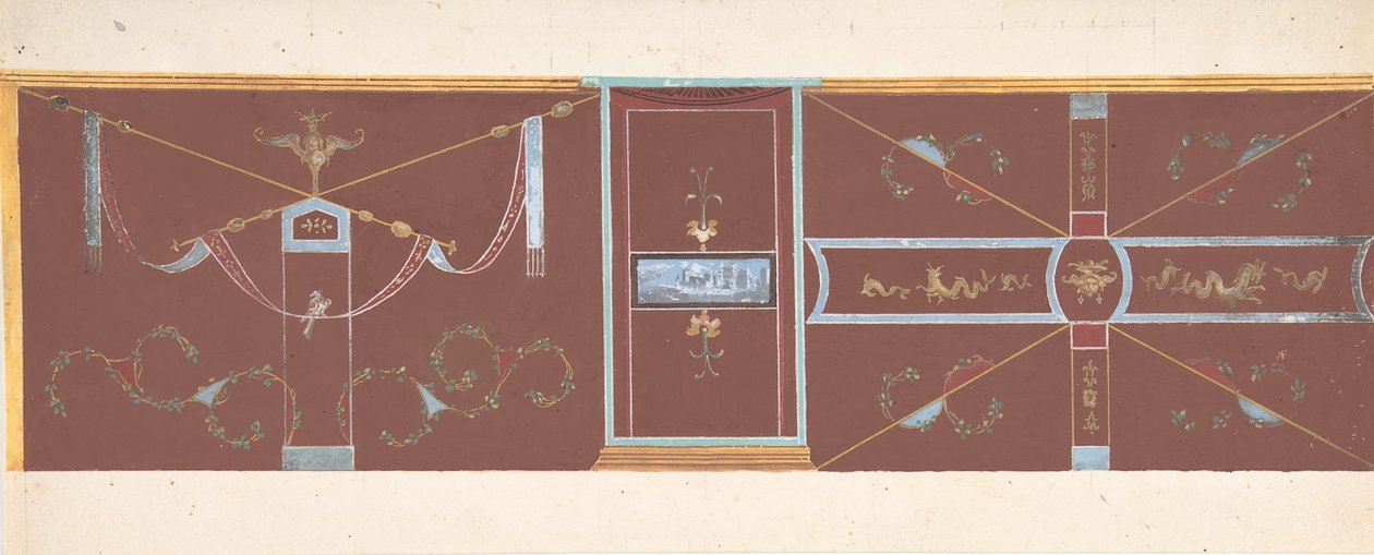 Design til vægdekoration, . af Pierre Francois Leonard Fontaine