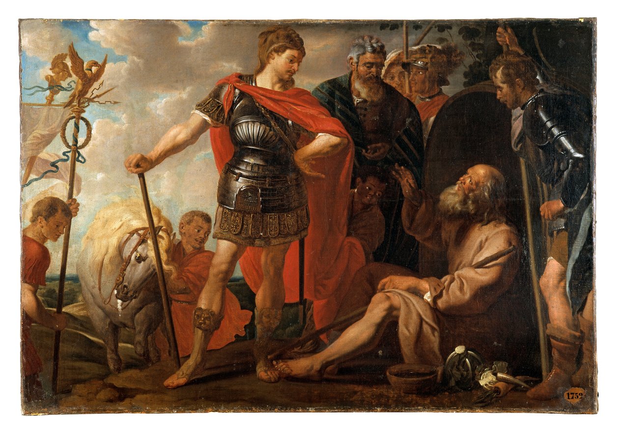 Alexander og Diogenes af Pierre François Antoine de Goesin